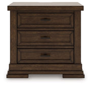 Taffenbrook - Medium Brown - Three Drawer Night Stand - JaxCo Furniture