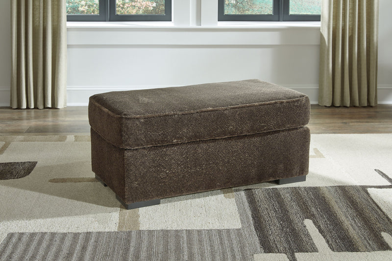Aylesworth - Chocolate - Ottoman - JaxCo Furniture