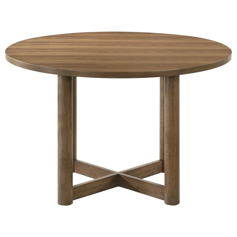 Crestmore - Round Wood Dining Table - Walnut - JaxCo Furniture