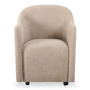 Drava - Rolling Dining Chair - Beige - JaxCo Furniture