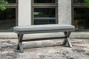 Elite Park - Gray - Bench With Cushion - JaxCo Furniture