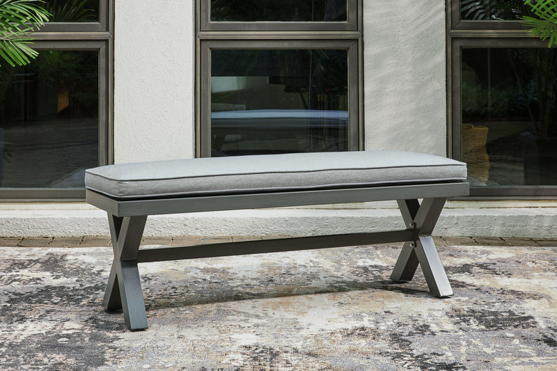 Elite Park - Gray - Bench With Cushion - JaxCo Furniture
