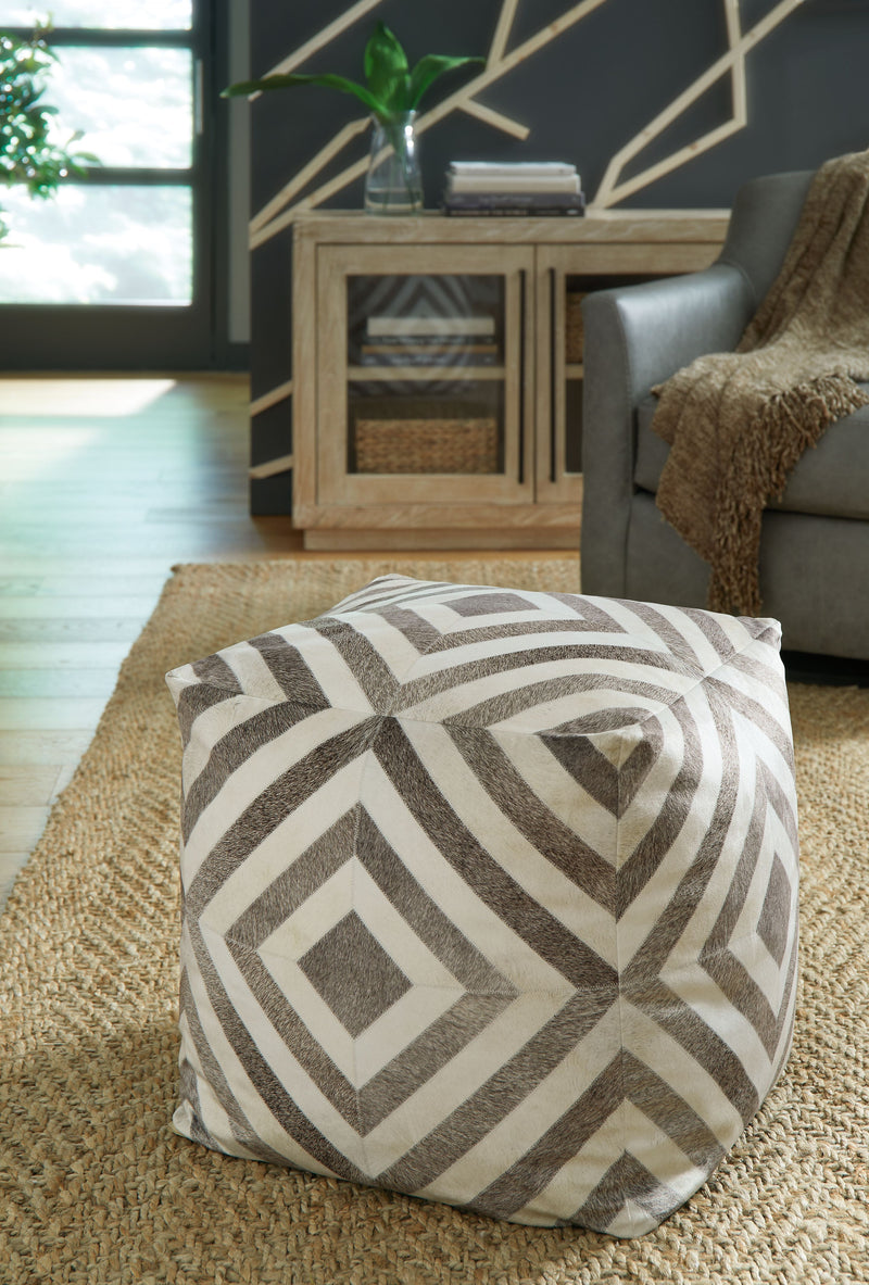 Hartselle - Brown - Pouf - JaxCo Furniture