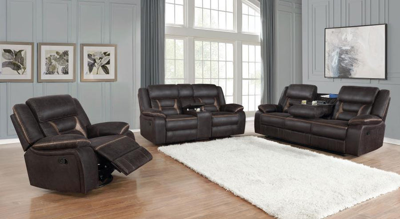 Greer - Upholstered Reclining Sofa Set - JaxCo Furniture