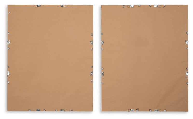 Holport - Blue / White - Wall Art Set (Set of 2) - JaxCo Furniture