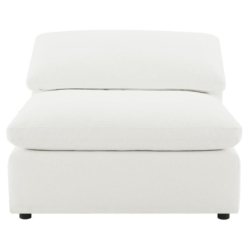 Raleigh - Boucle Upholstered Armless Chair - Ivory - JaxCo Furniture