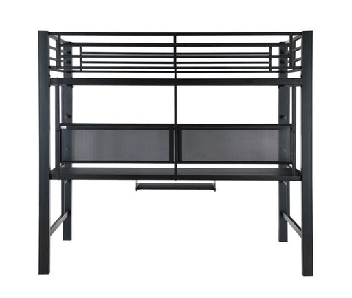 Avalon - Full Workstation Loft Bed - Black - JaxCo Furniture