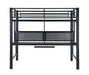 Avalon - Full Workstation Loft Bed - Black - JaxCo Furniture