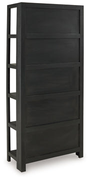 Abyard - Black / Natural - Bookcase - JaxCo Furniture