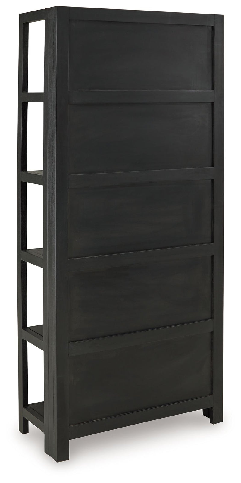 Abyard - Black / Natural - Bookcase - JaxCo Furniture