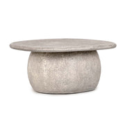 Britney - Outdoor Round Coffee Table - Light Gray - JaxCo Furniture