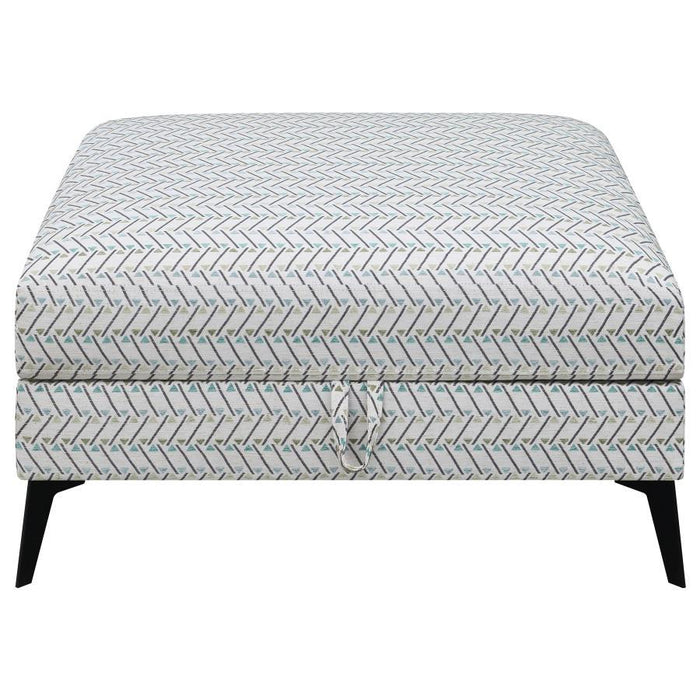 Clint - Square Upholstered Tufted Storage Ottoman - Aloe - JaxCo Furniture