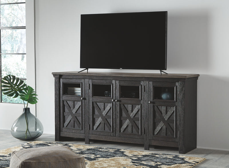 Tyler - Black / Gray - Extra Large TV Stand - JaxCo Furniture