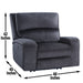 Lovell - Power Reclining Chair - Dark Gray - JaxCo Furniture