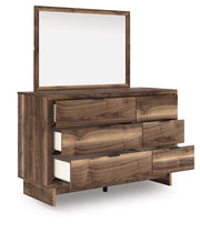 Chirason - Brown - Dresser And Mirror - JaxCo Furniture