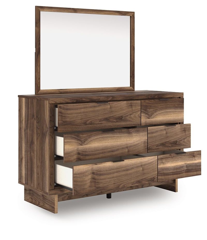 Chirason - Brown - Dresser And Mirror - JaxCo Furniture