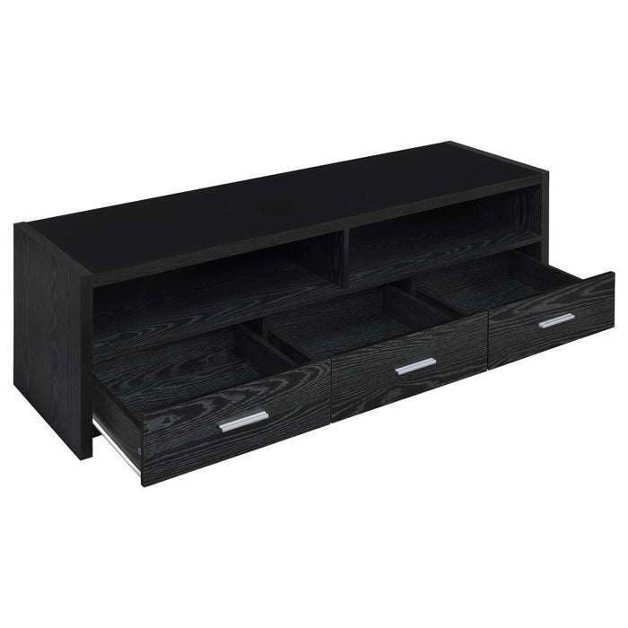 Alton - 3-drawer Black Oak TV Console - JaxCo Furniture