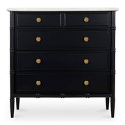Eleanor - 5 Drawer Chest - Black - JaxCo Furniture