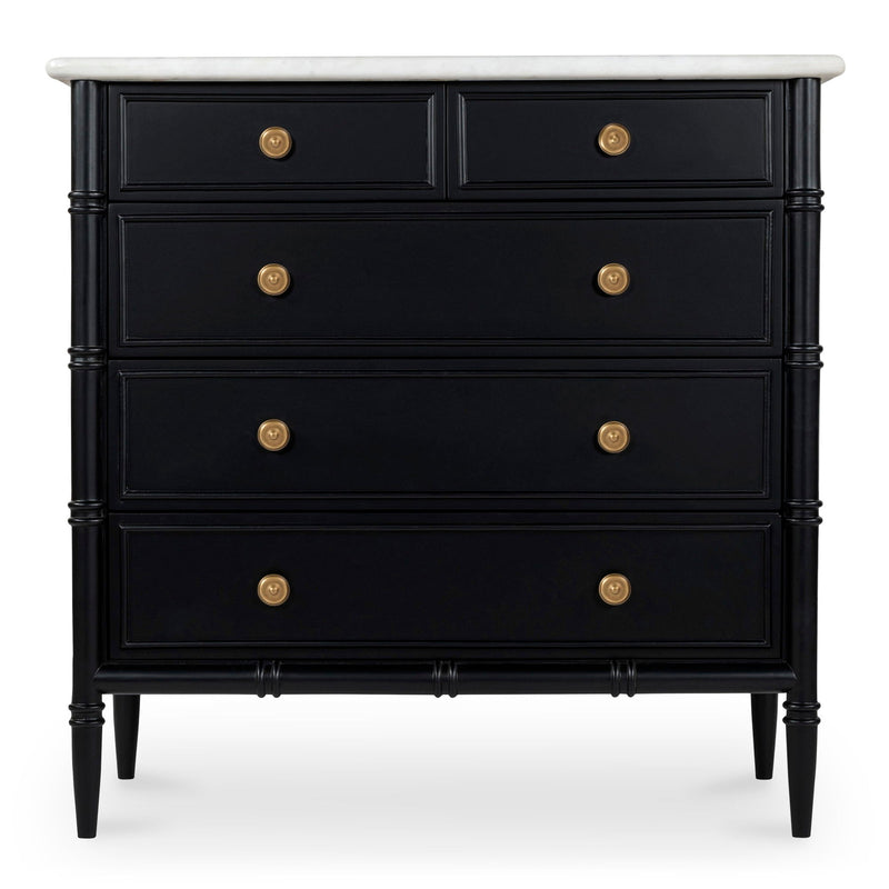 Eleanor - 5 Drawer Chest - Black - JaxCo Furniture