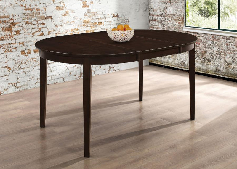 Gabriel - Oval Extension Leaf Dining Table - Cappuccino - JaxCo Furniture