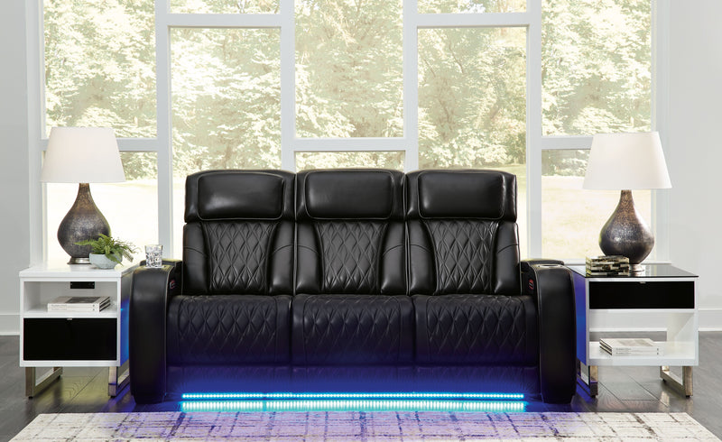 Boyington - Power Reclining Sofa With Adj Headrest - JaxCo Furniture