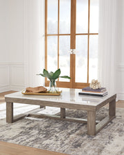 Loyaska - Brown / Ivory - Rectangular Cocktail Table - JaxCo Furniture