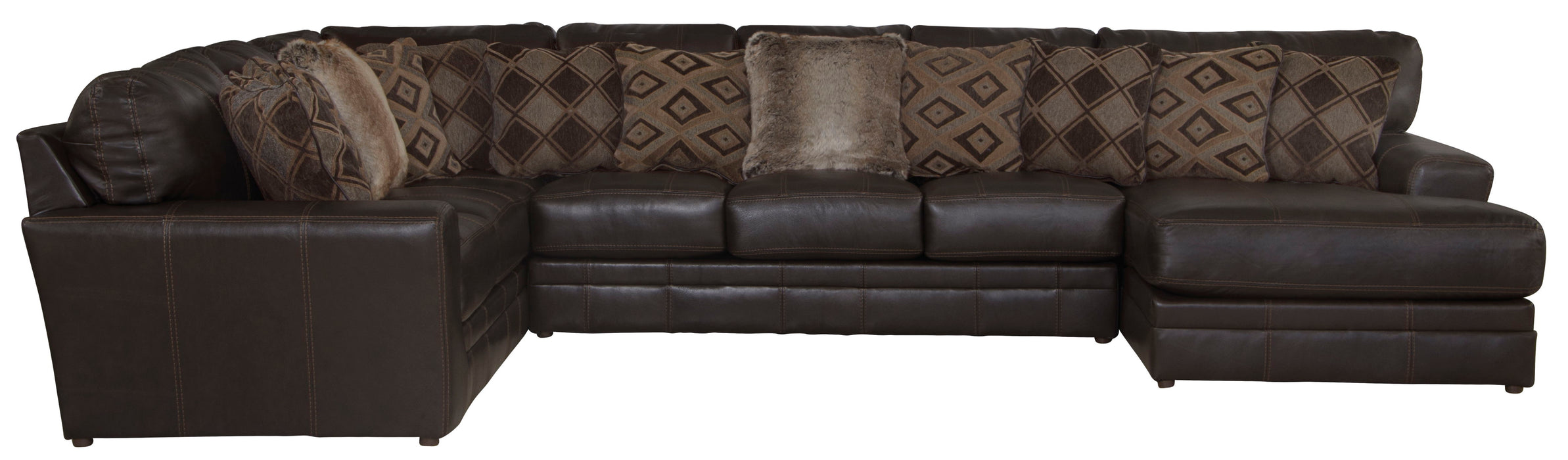 Denali - Italian Leather Match Sectional - JaxCo Furniture