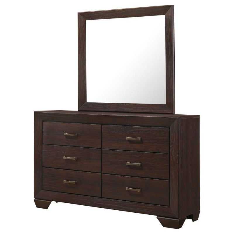Kauffman - 6-Drawer Dresser with Mirror - JaxCo Furniture
