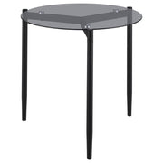 Rosalie - Round Smoked Glass Top Table - JaxCo Furniture