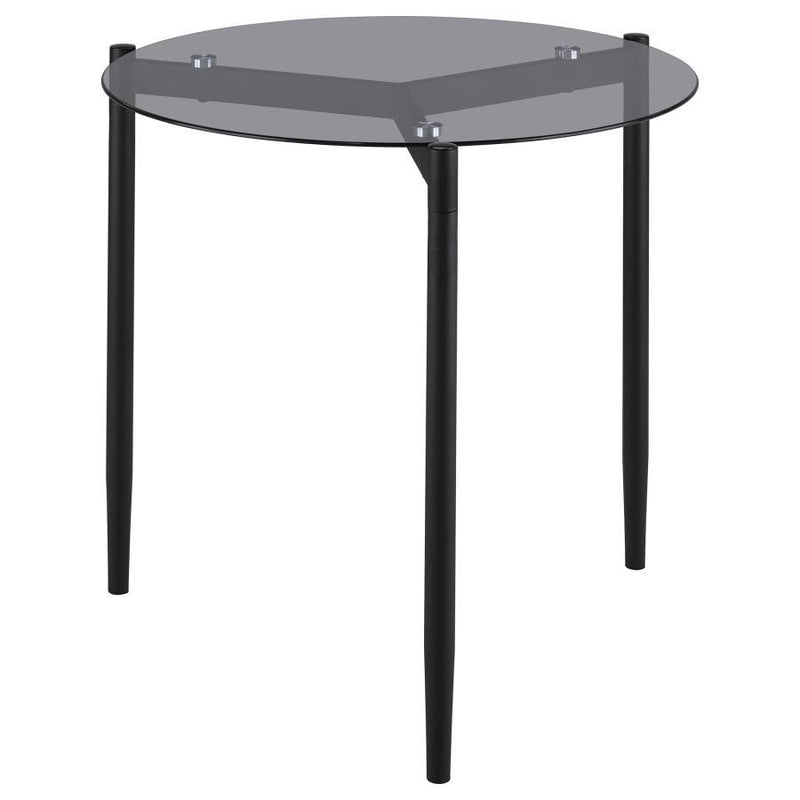 Rosalie - Round Smoked Glass Top Table - JaxCo Furniture