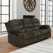 Rodman - Upholstered Padded Arm Reclining Sofa - Olive Brown - JaxCo Furniture