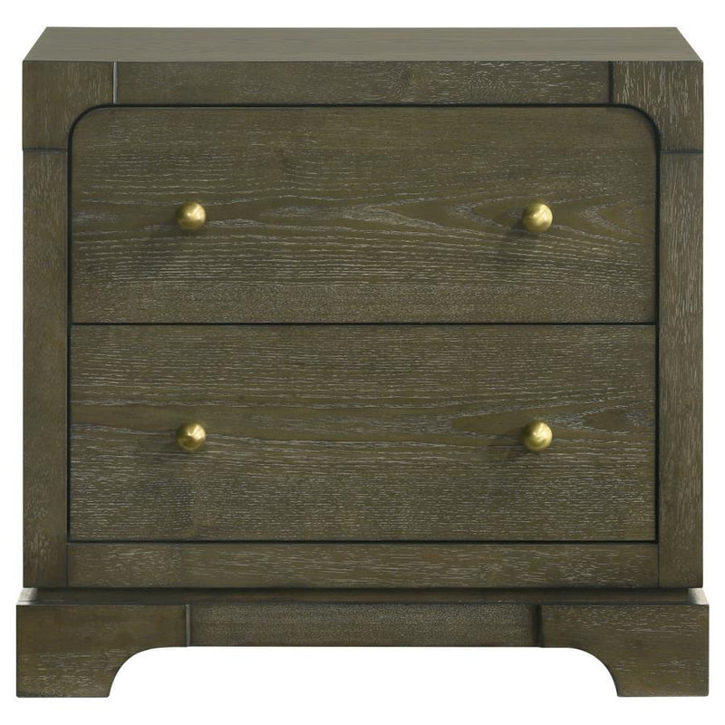 Gran Park - 2-Drawer Nightstand Bedside Table - Dark Cocoa - JaxCo Furniture