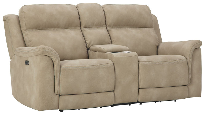 Next-Gen Durapella - Reclining Power Loveseat With Console - JaxCo Furniture