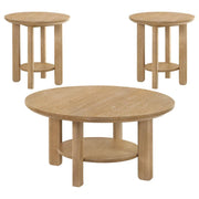 Ottowa - Round Wood Coffee Table Set - JaxCo Furniture