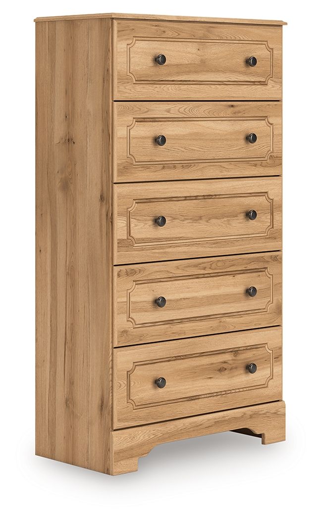 Aleaport - Warm Brown - Five Drawer Chest - JaxCo Furniture