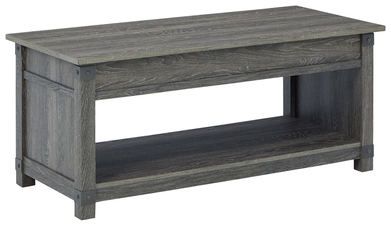 Freedan - Grayish Brown - Rect Lift Top Cocktail Table - JaxCo Furniture