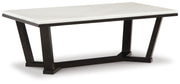 Fostead - White / Espresso - Rectangular Cocktail Table - JaxCo Furniture