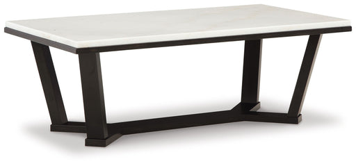 Fostead - White / Espresso - Rectangular Cocktail Table - JaxCo Furniture