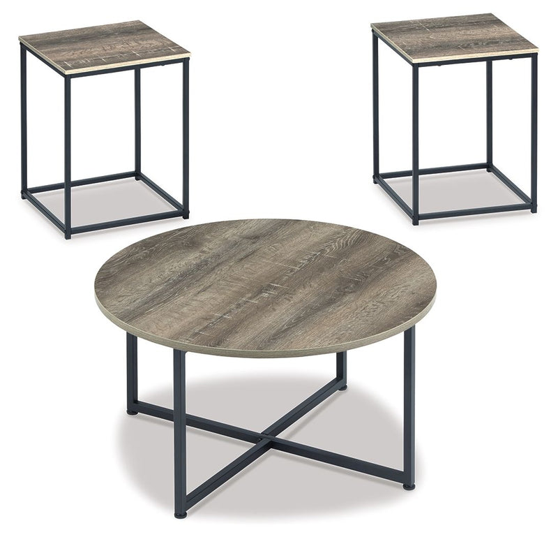 Wadeworth - Brown / Beige - Occasional Table Set (Set of 3) - JaxCo Furniture
