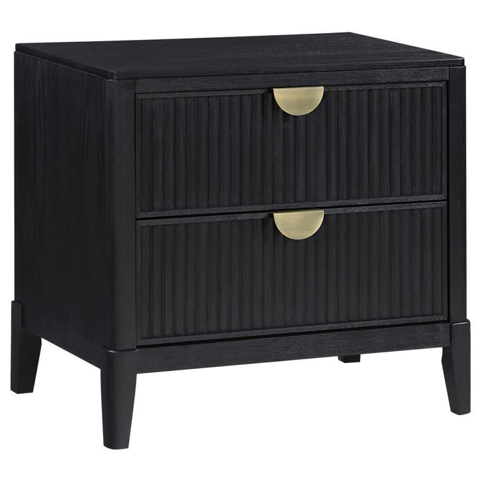 Brookmead - 2-Drawer Nightstand - Black - JaxCo Furniture