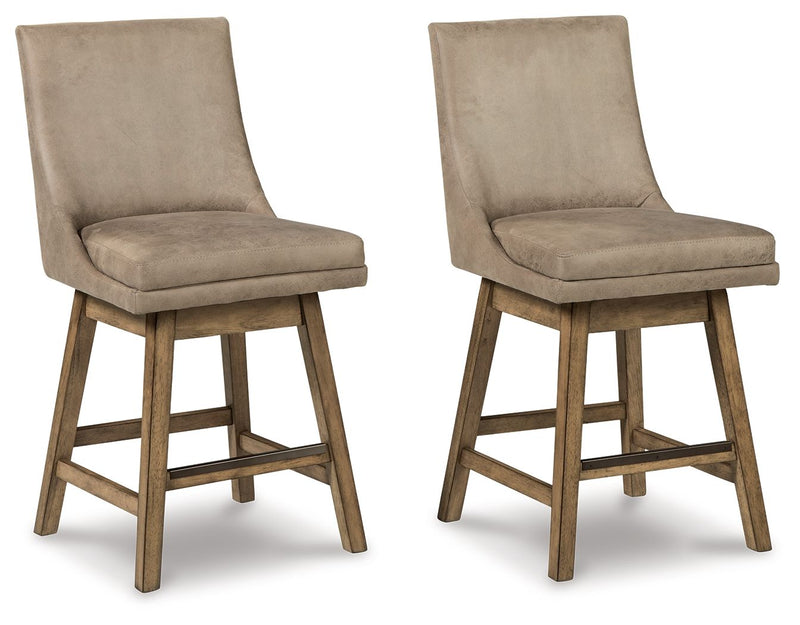 Tallenger - Swivel Barstool (Set of 2) - JaxCo Furniture