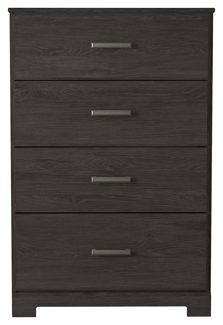Belachime - Charcoal - Four Drawer Chest - JaxCo Furniture