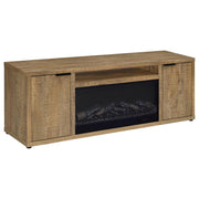 Fuller - 60" 2-Door TV Stand Fireplace Media Console - Mango - JaxCo Furniture