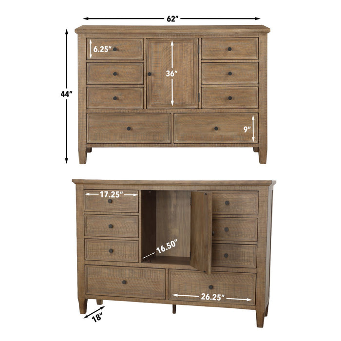 Riverdale - 6 Drawer Dresser - Brown - JaxCo Furniture