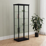 Aero - 5-Shelf Display Curio Cabinet With Led Lighting - JaxCo Furniture