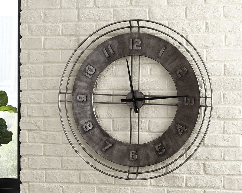 Ana - Antique Gray - Wall Clock - JaxCo Furniture