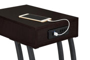Troy - 1-Drawer C-Shaped Side Table Power Outlet - JaxCo Furniture