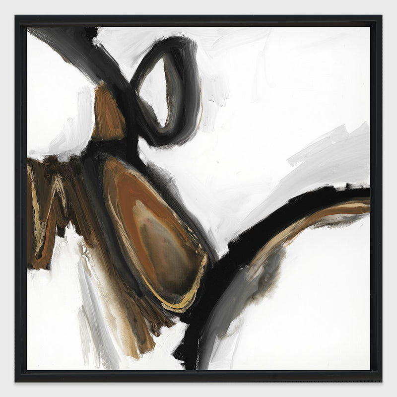 Black Smoke I - 48" x 48" Painting Art by Buddy Whitlock - Black / White - JaxCo Furniture