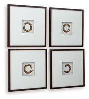 Dallbourne - White / Gold Finish - Wall Art Set (Set of 4) - JaxCo Furniture