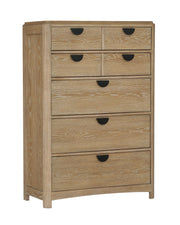 Escape - Bedroom 5 Drawer Chest With Cedar Bottom - Glazed Natural Oak - JaxCo Furniture